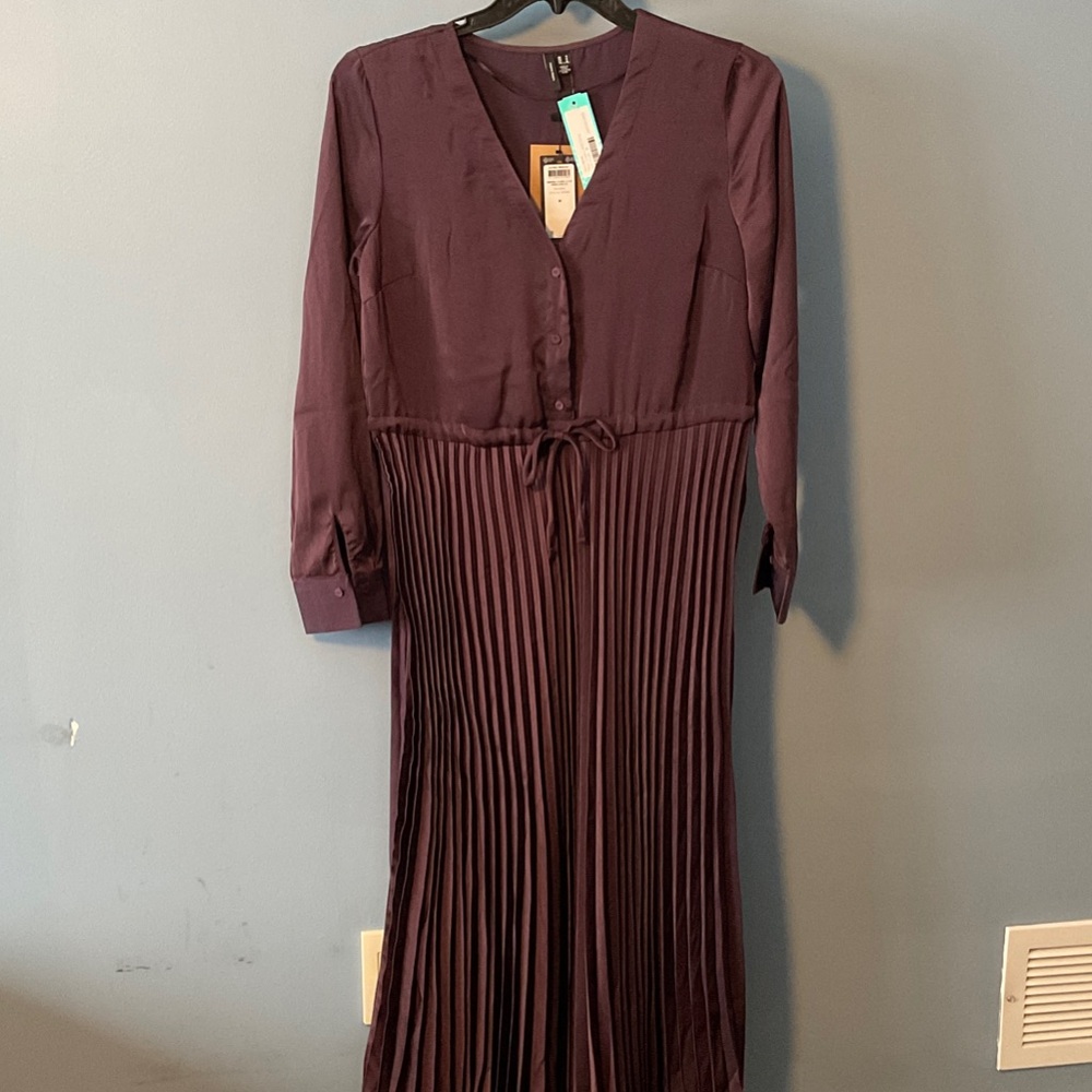 Vero Moda Deep Purple Long Sleeve Dress